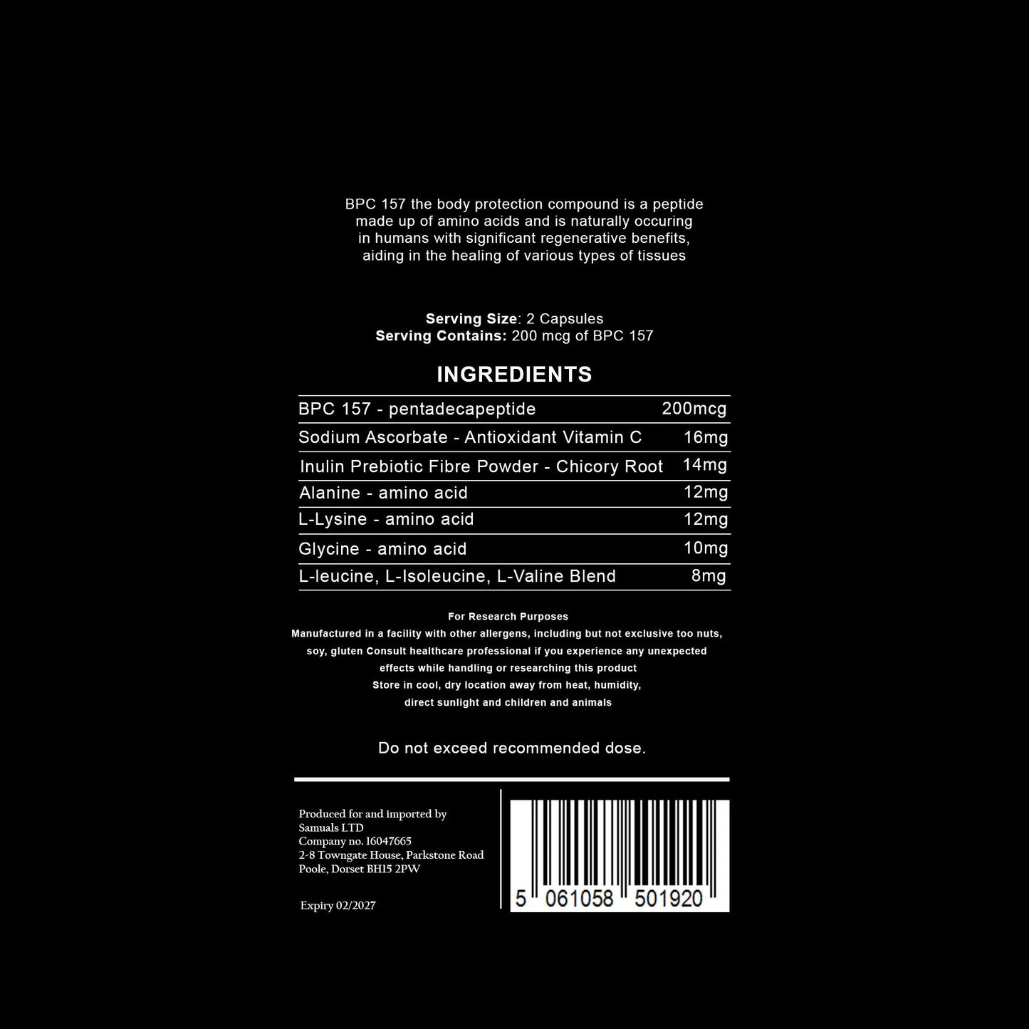Samuals - BPC157 - 200mcg