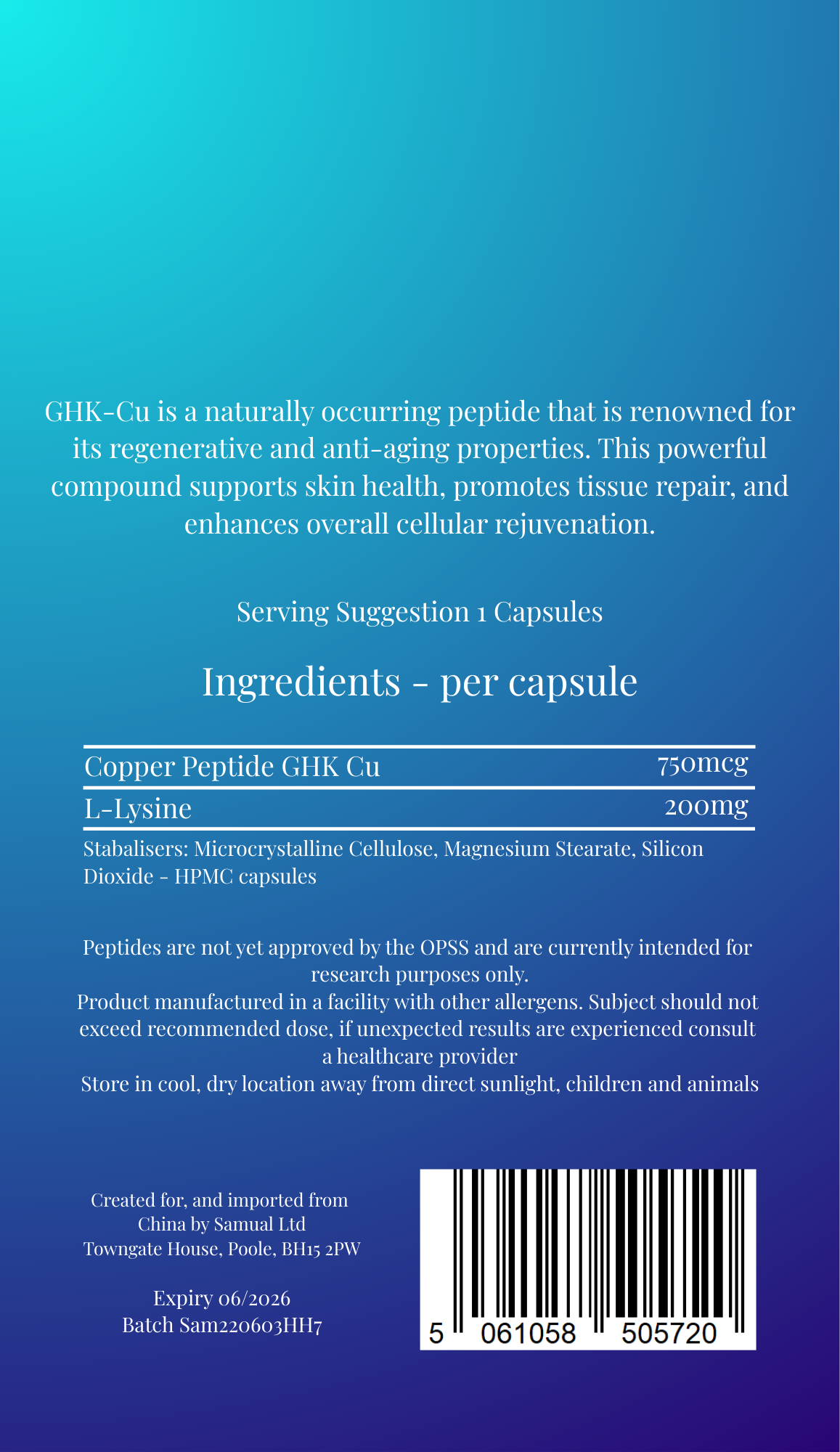 Samuals  - GHK - 750mcg