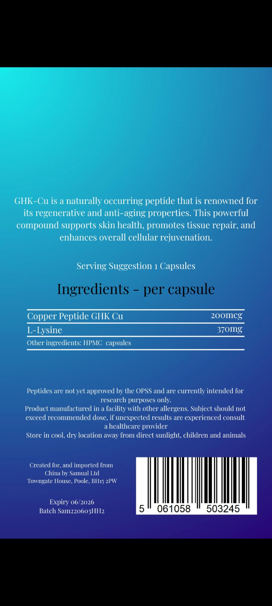 Samuals  - GHK - 200mcg